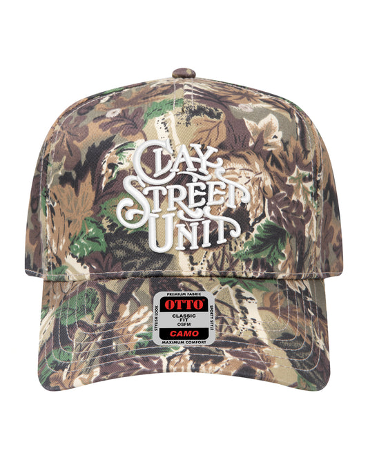 Clay Street Unit - Embroidered Camouflage Baseball Cap, OSFM