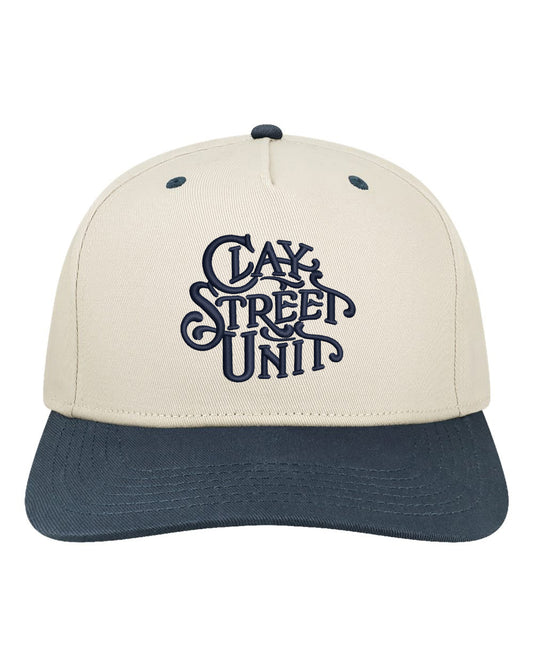Clay Street Unit - Embroidered, LEGACY Heritage Twill Cap (Stone/Navy)