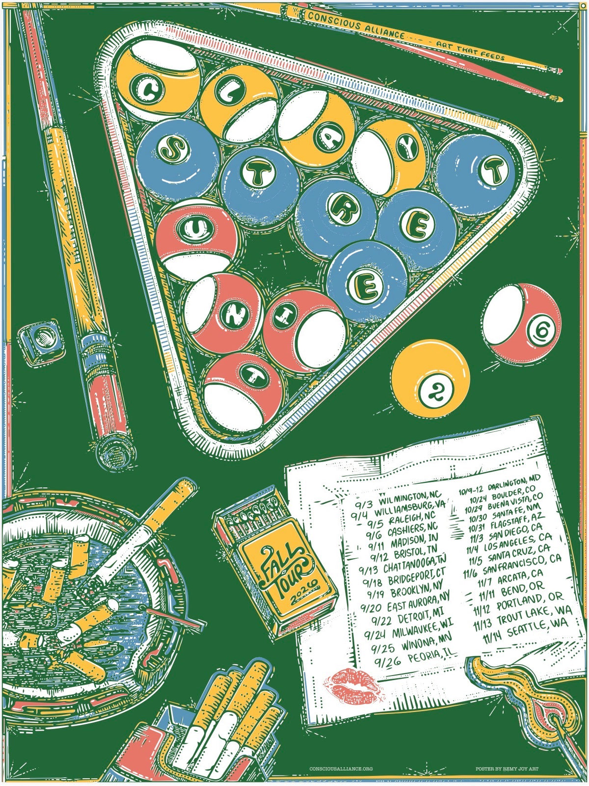 Clay Street Unit x Conscious Alliance Fall 2026 Tour Poster