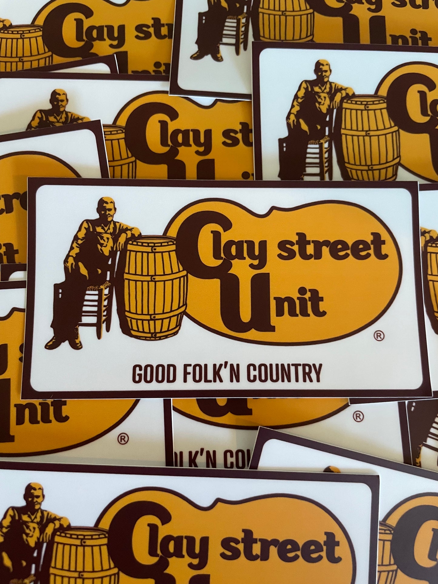 Clay Street Unit - Good Folk'n Country Sticker